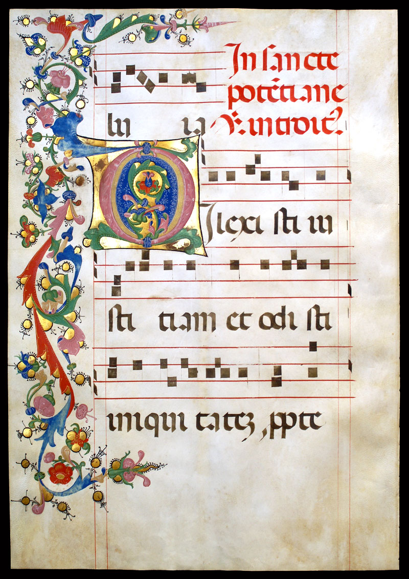 1440-50 Choirbook Leaf - Exceptional illumination