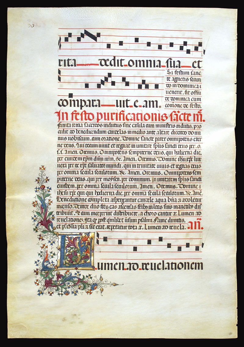 c 1460-90 Beautifully illuminated Gregorian Chant