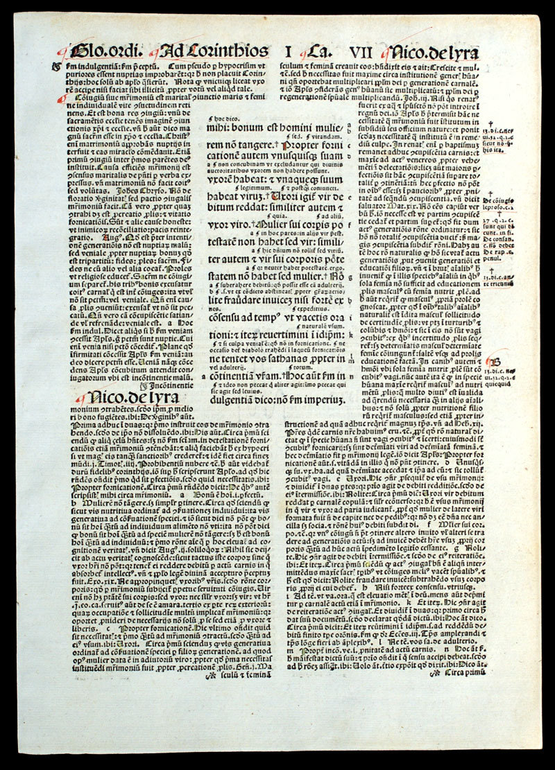 1498 Biblia Latina - I Corinthians