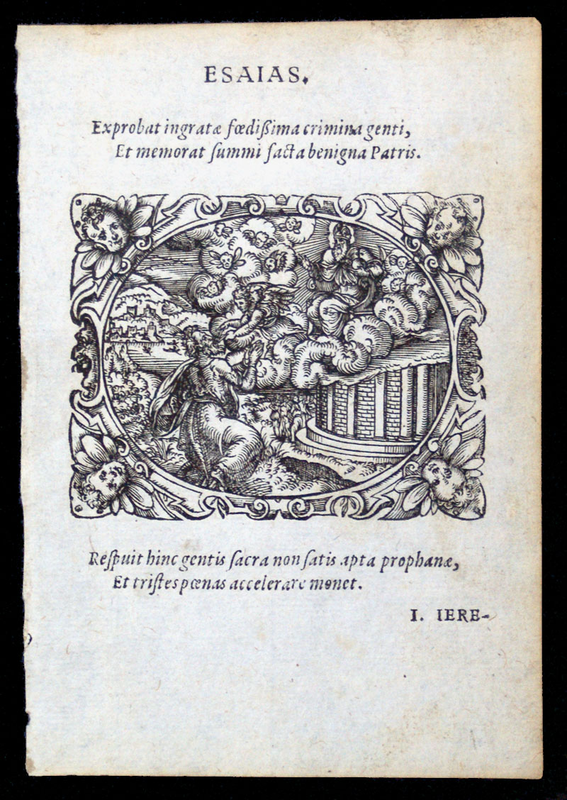 1571 - Jost Amman Master Woodcut - Isaiah's Vision