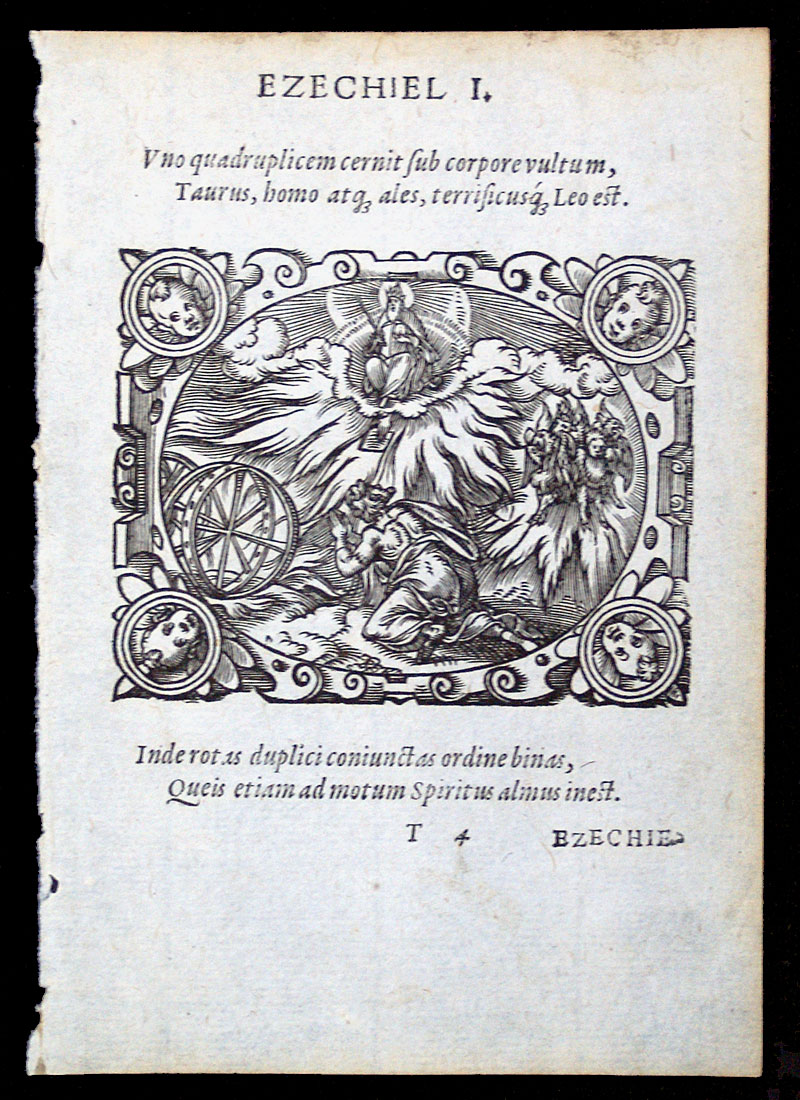 1571 - Jost Amman Master Woodcut - Ezekiel's Vision