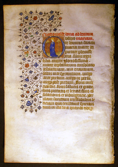 Medieval Book of Hours Leaf - Egerton Master Workshop