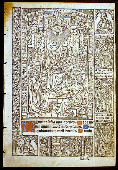 Book of Hours Leaf - c 1498 - The Pentecost