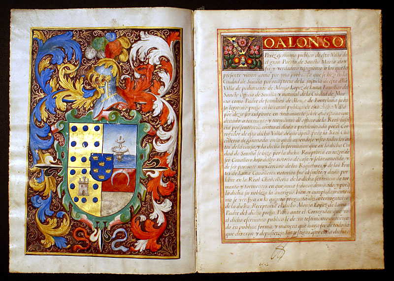 Hispano Mexican Heraldic & Legal Manuscript - c 1641