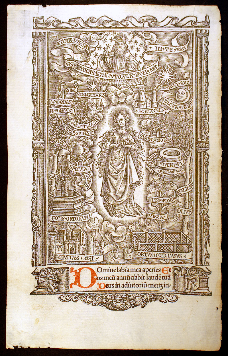 Virgin of Litanies - c 1505 Book of Hours Leaf