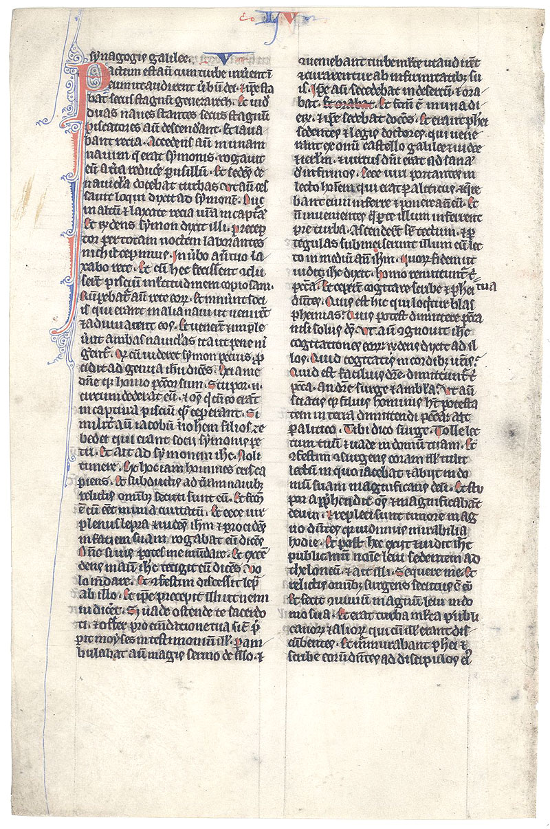 Medieval Bible Leaf - Luke - ''Physician heal thyself...''