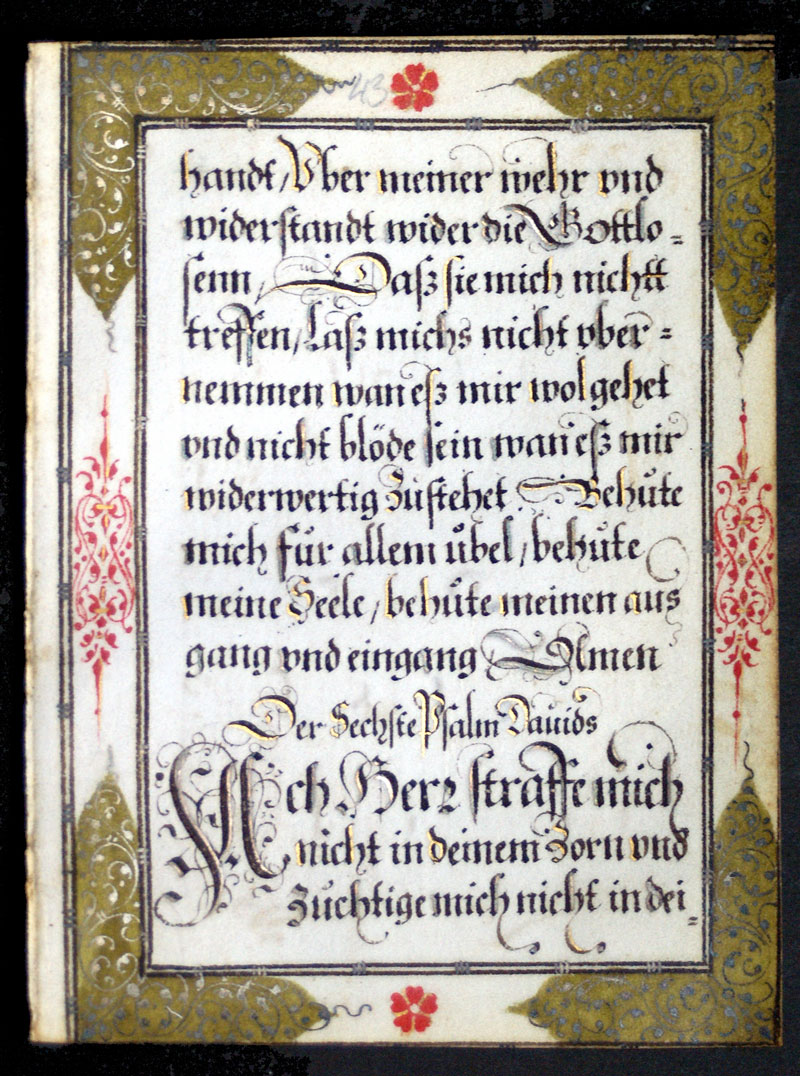 Unusual Prayerbook Leaf - scribed by Johann Naevium