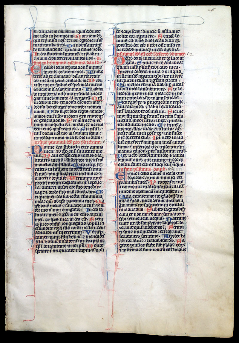Medieval Bible Leaf - ''May God have mercy on us & bless us...''