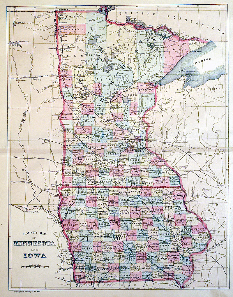 c 1881 ''...Minnesota and Iowa''  - Bradley