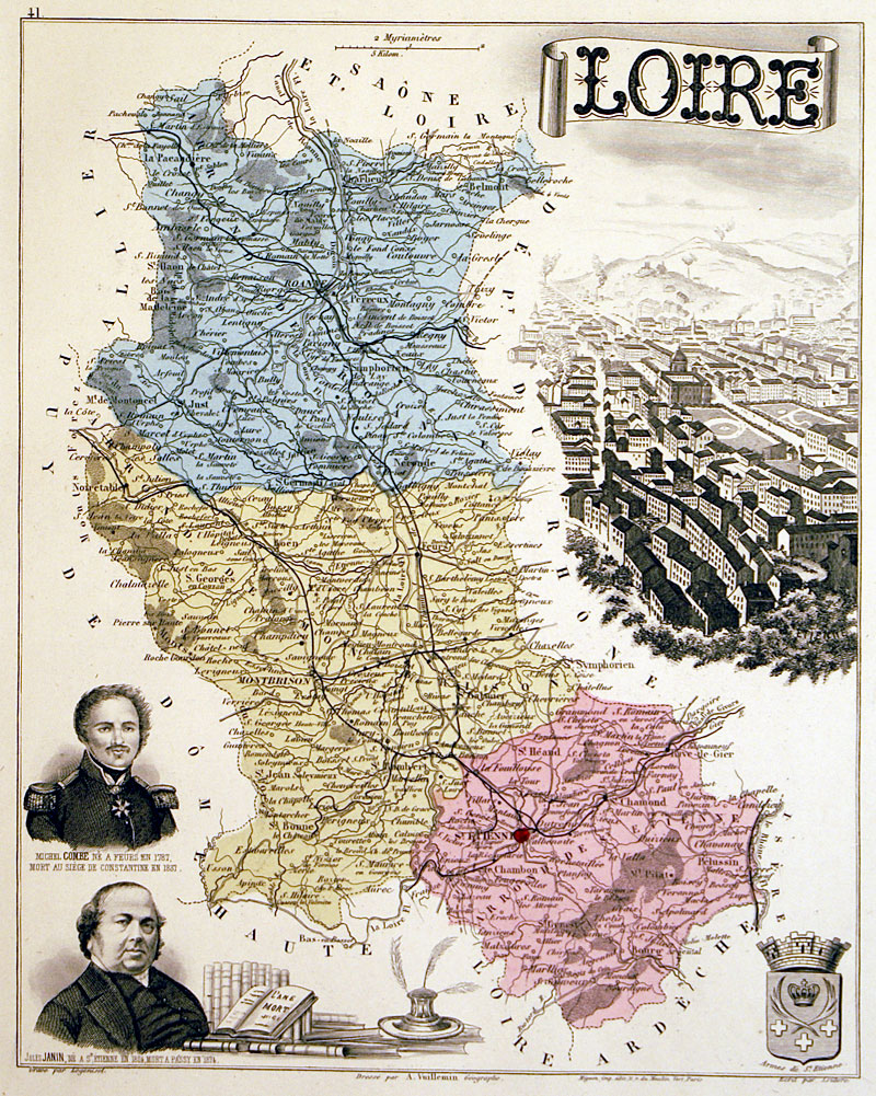 ''LOIRE''  Rhone-Alpes Region, c 1879 - Migeon