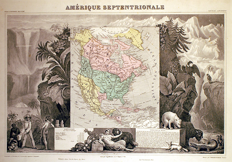 c 1845 ''AMERIQUE SEPTENTRIONALE'' - Levasseur