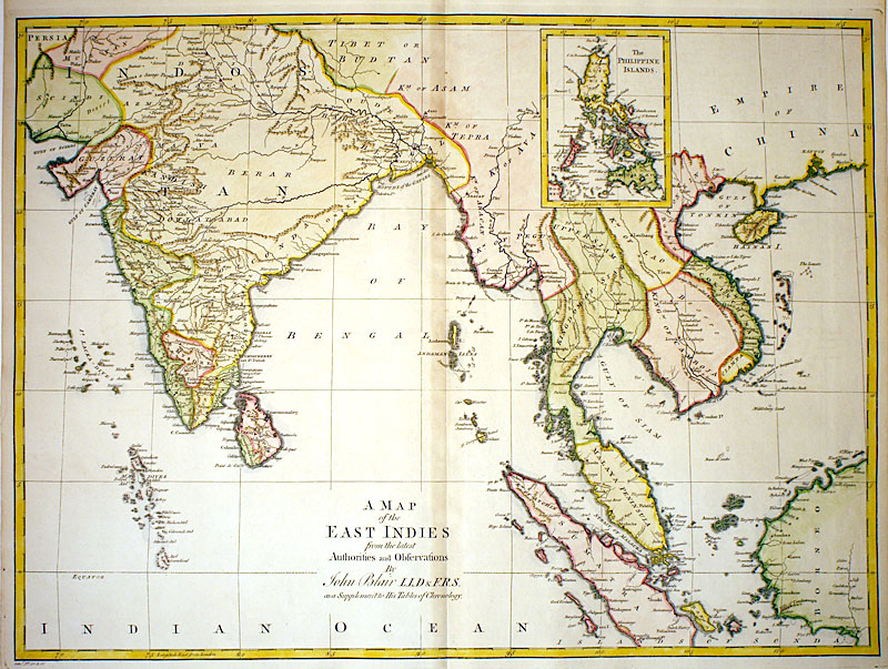 c 1768 ''A Map of the East Indies...''  - Blair