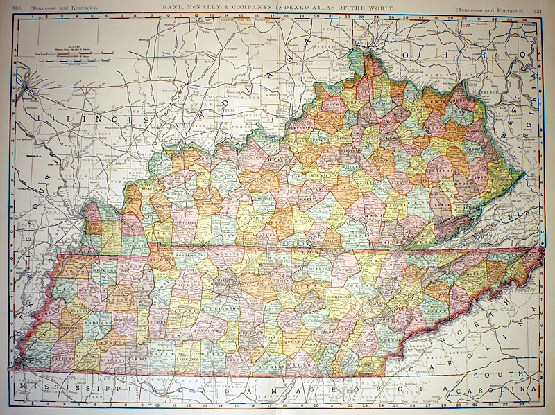 [Tennessee and Kentucky] c 1898 - Rand, McNally & Co.