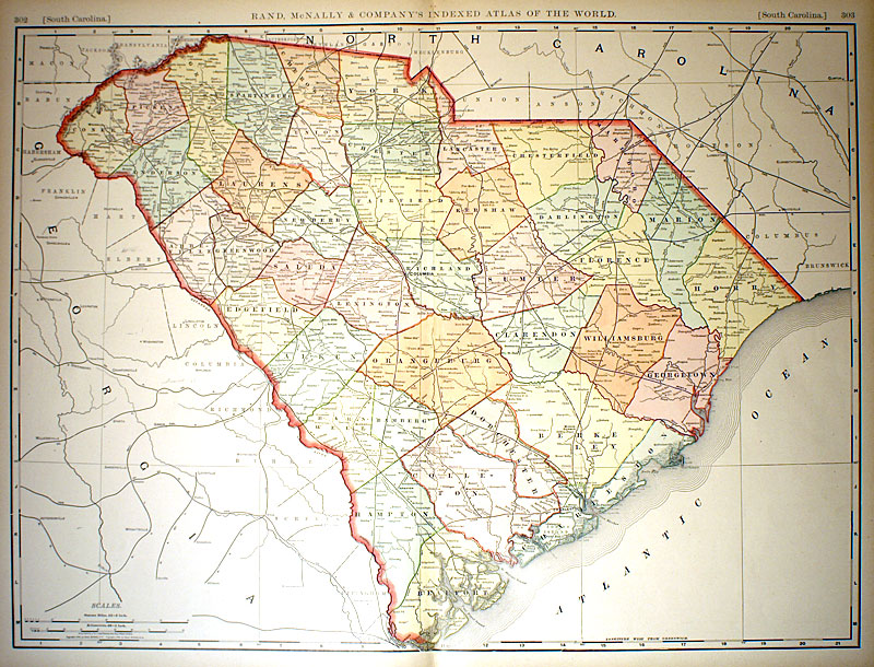 [South Carolina] c 1898 - Rand, McNally