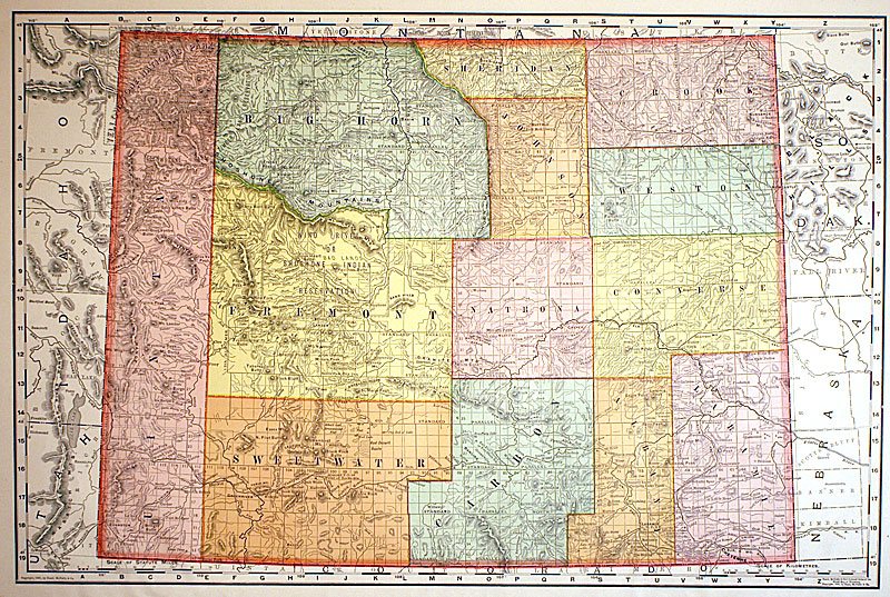 Wyoming c 1898 - Rand, McNally & Co