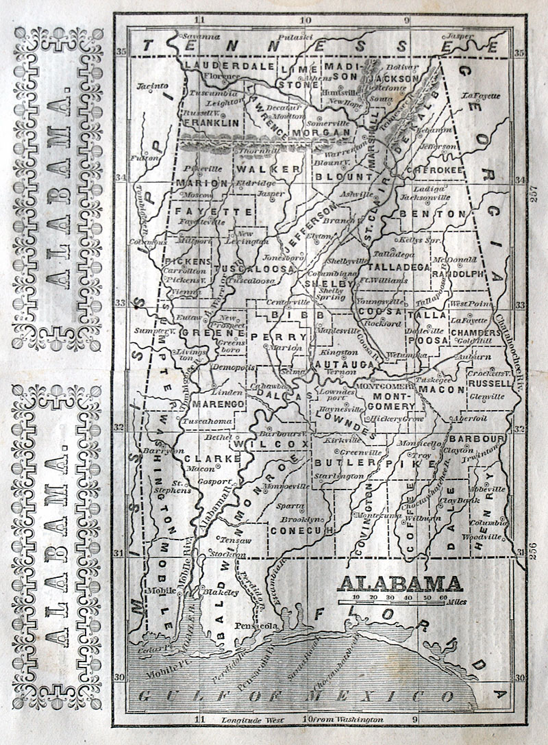 ALABAMA c. 1851 - Phelps