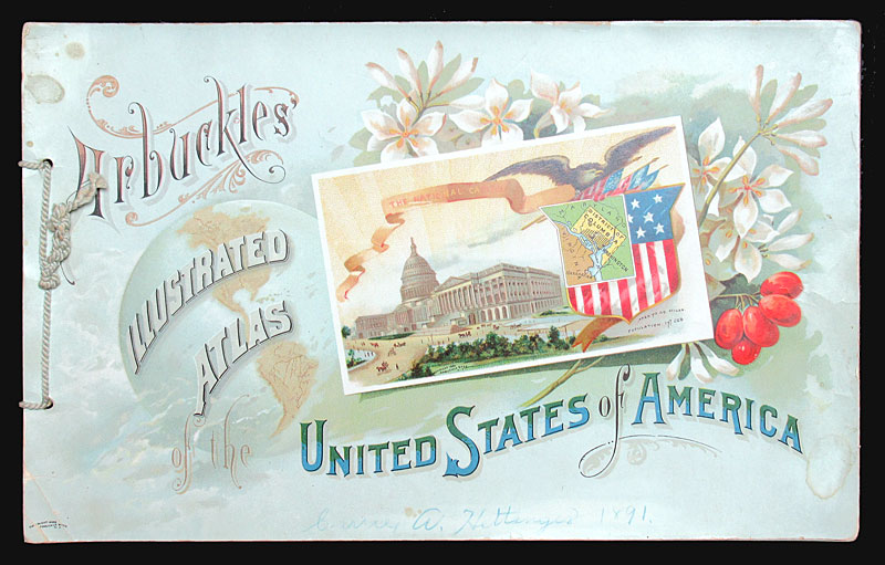 1889 Arbuckle Illustrated Atlas of the United States - complete