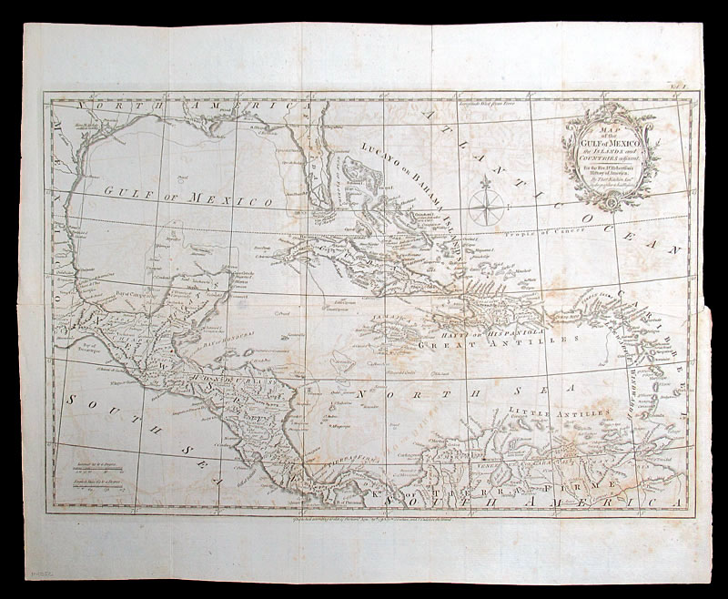 c 1795 Kitchin Map of the Gulf of Mexico