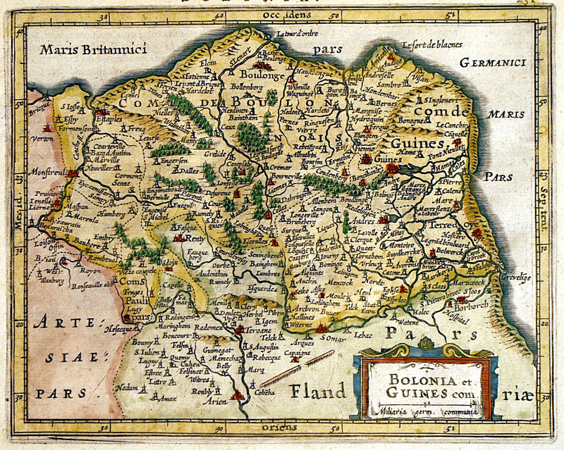c 1628 ''BOLONIA ET GUINESâ€¦''  Mercator-Jansson
