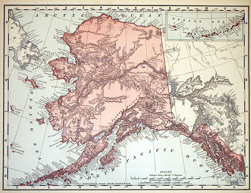 c. 1894 District of Alaska - Rand, McNally & Co.