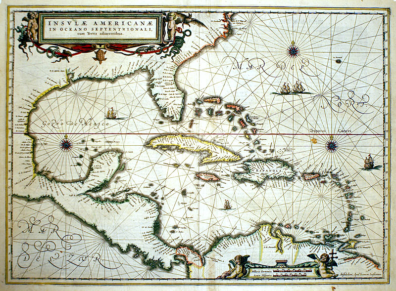 â€œINSULÃ† AMERICANÃ† IN OCEANOâ€¦â€ - West Indies - c. 1636, J