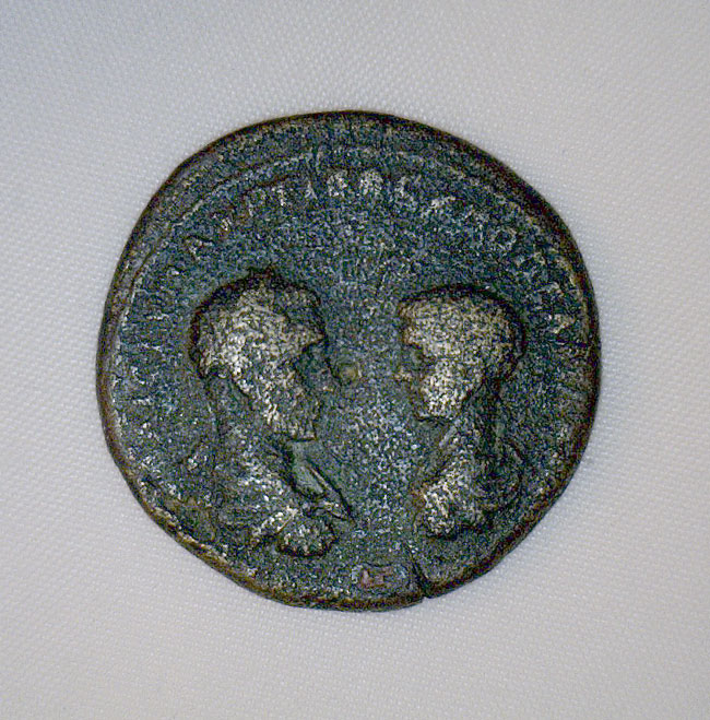 Bronze Coin AE 26 - Roman Colonial Issue - c. 217-218