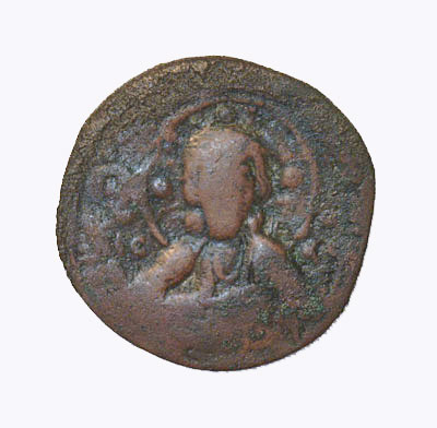 Bronze Coin - Follis, CHRIST WITH HALO        c 1078-1081 AD