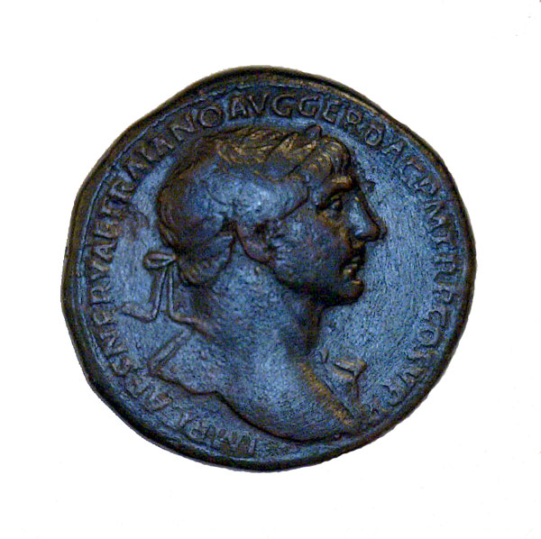 Ancient Roman Bronze Sestertius - TRAJAN c. 98-117 AD