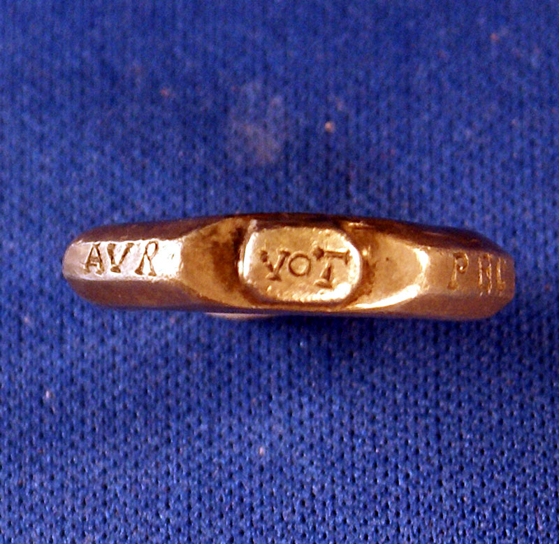 Roman Silver Inscribed Ring    c 2nd - 3rd century AD