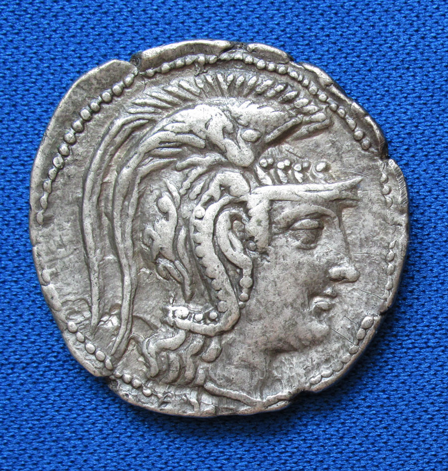 c 140-139 BC ATHENS Tetradrachm - Athena & Owl, Dolphin, Trident