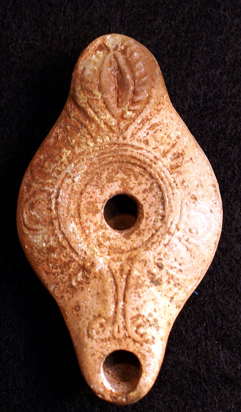 Terracotta Oil Lamp from Holy Land   c 5th - 7th century AD