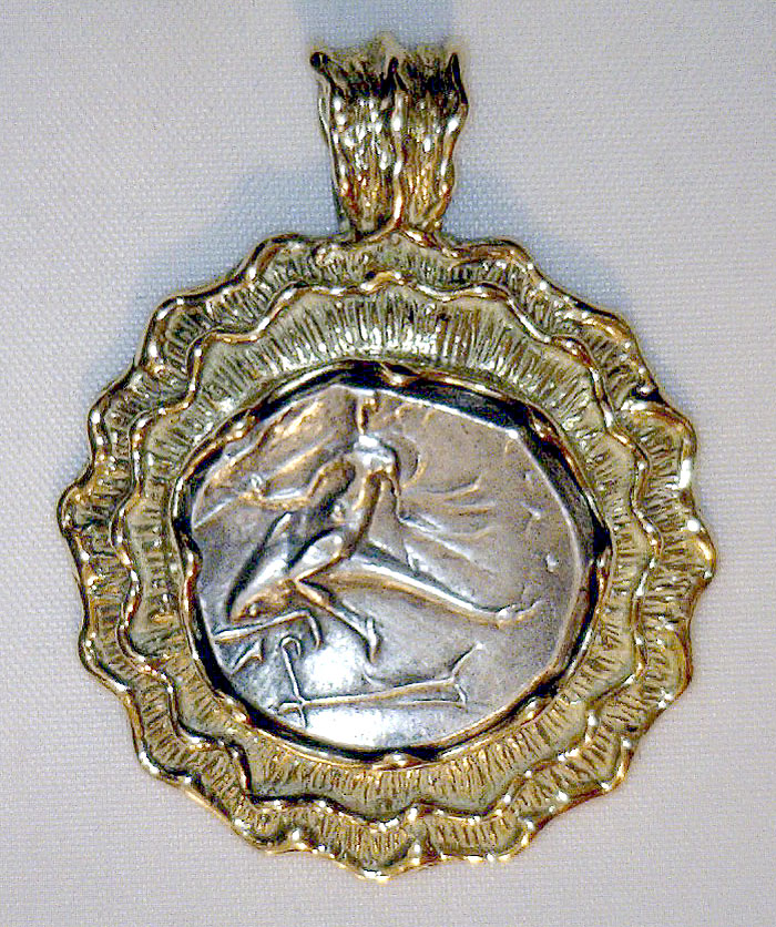 Ancient Greek Silver Coin: Taras & Dolphin, Warrior on Horseback