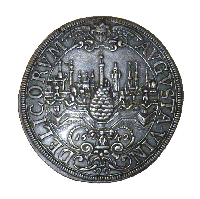 1642 GERMANY THALER - AUGSBURG CITY VIEW