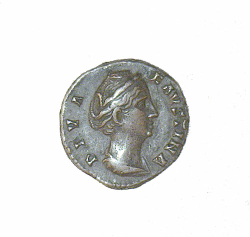 Ancient Roman Silver Denarius - DIVA FAUSTINA c. 141-147 AD