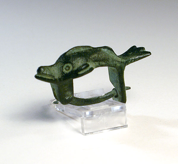 Dolphin Brooch - Ancient Roman Bronze Fibula, c. 2nd Cent AD