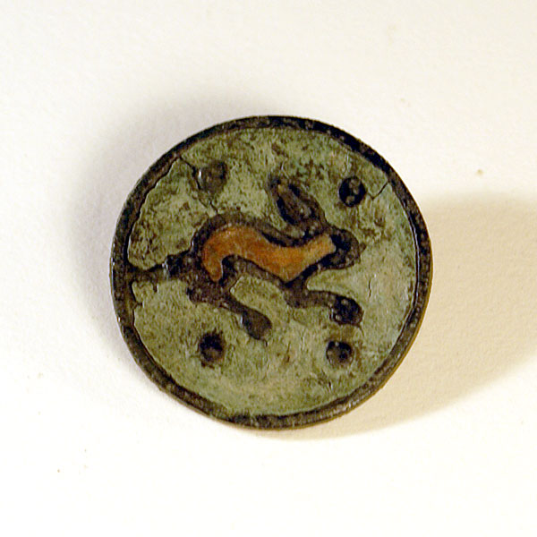Enameled Bronze Rabbit Brooch - Roman, c. late 1st - 2nd Cent AD