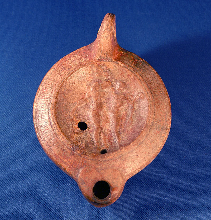 Terracotta Oil Lamp - Hercules & Apollo, c. 1-2nd Cent AD