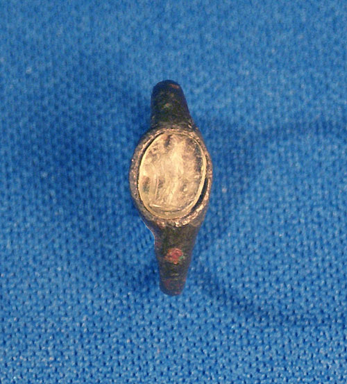 Bronze Child's Ring with Intaglio, c. 2nd Cent AD