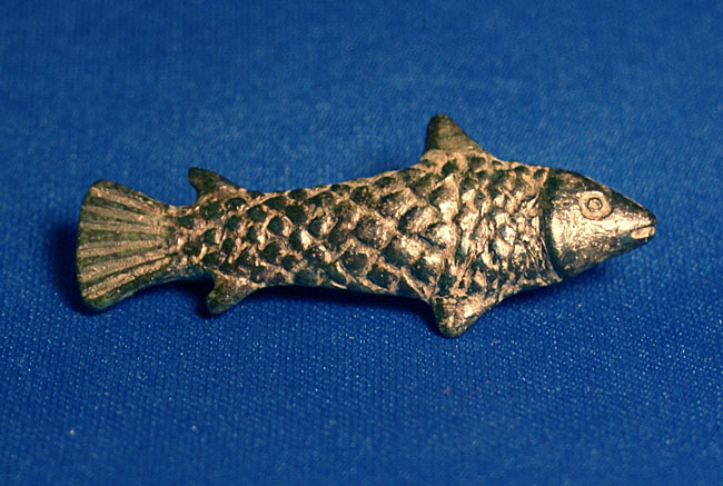 Bronze Fibula - Romano-British - Fish Brooch, c. 2nd Cent AD