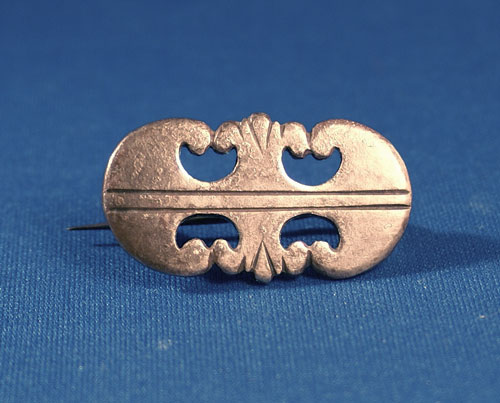 Silver Battle Axe Brooch - Romano-Celtic Fibula, c. 2nd Cent AD