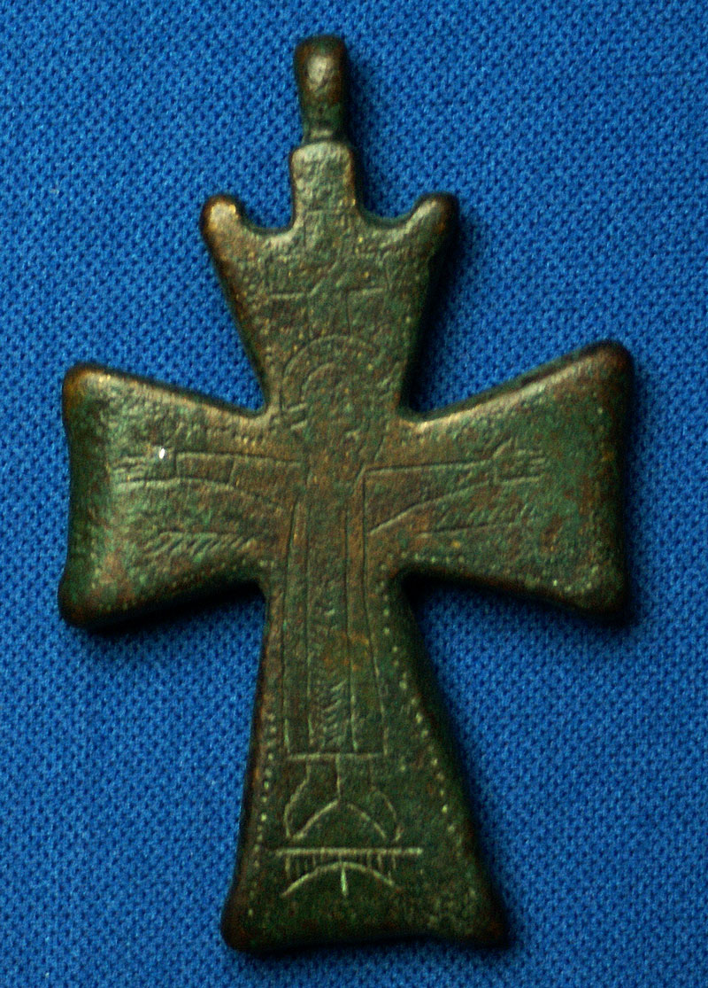 Christian Bronze Cross - Crusades Period - 10-12th Cent AD