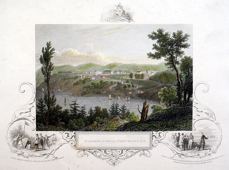 Military School, West Point, c. 1850 - Tallis view
