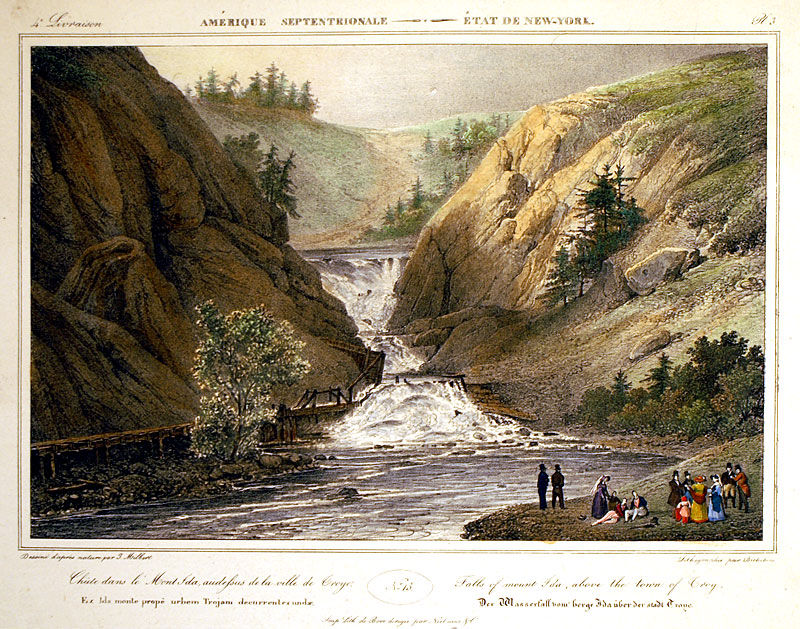Hudson River Milbert View c. 1828-29 - Falls of Mount Ida